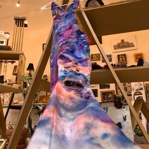 XS Custom tie dyed overalls